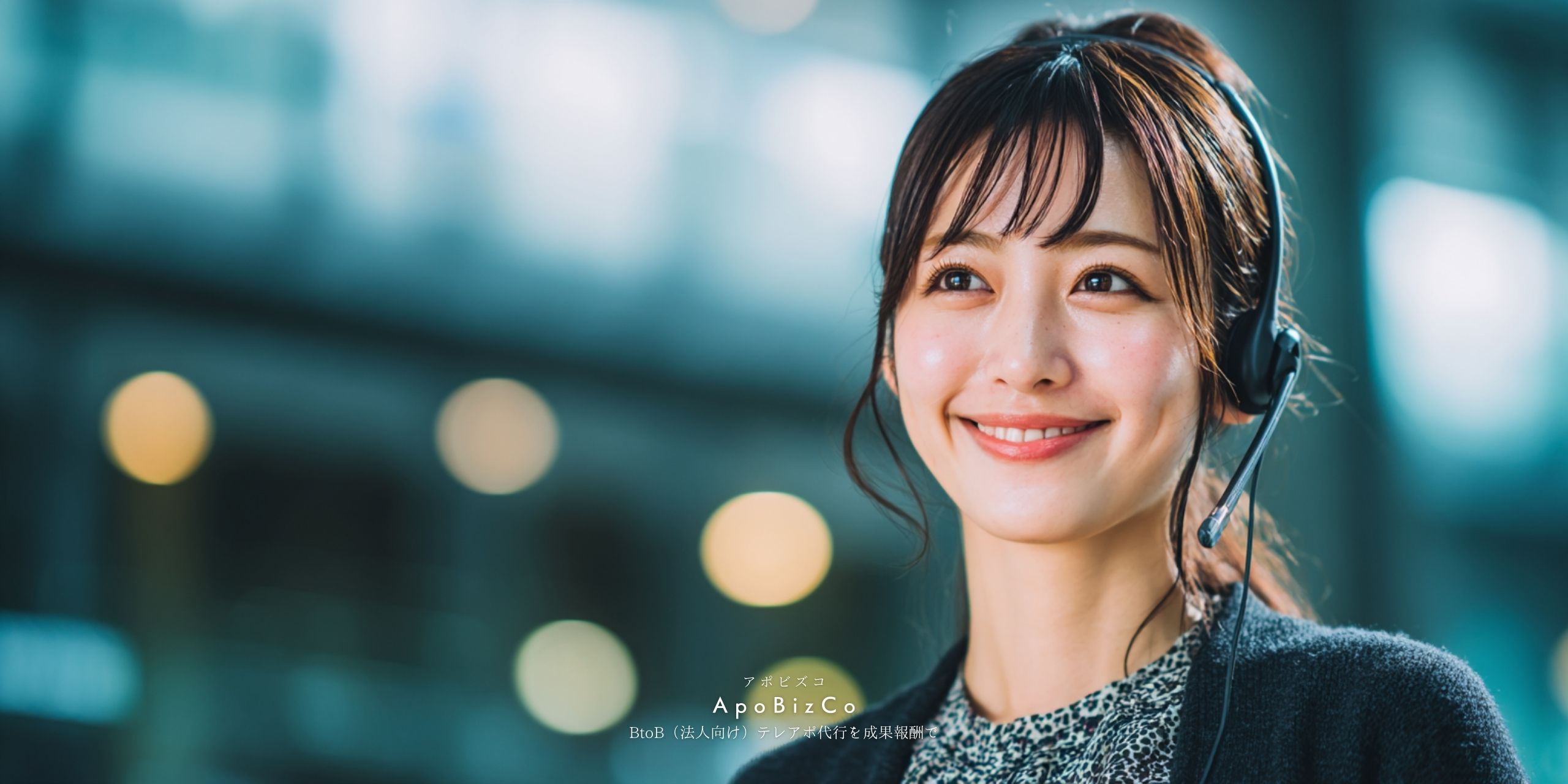 BtoB法人向けテレアポ代行を成果報酬で行うアポインター_笑顔で話す会話ベースのアポ取り